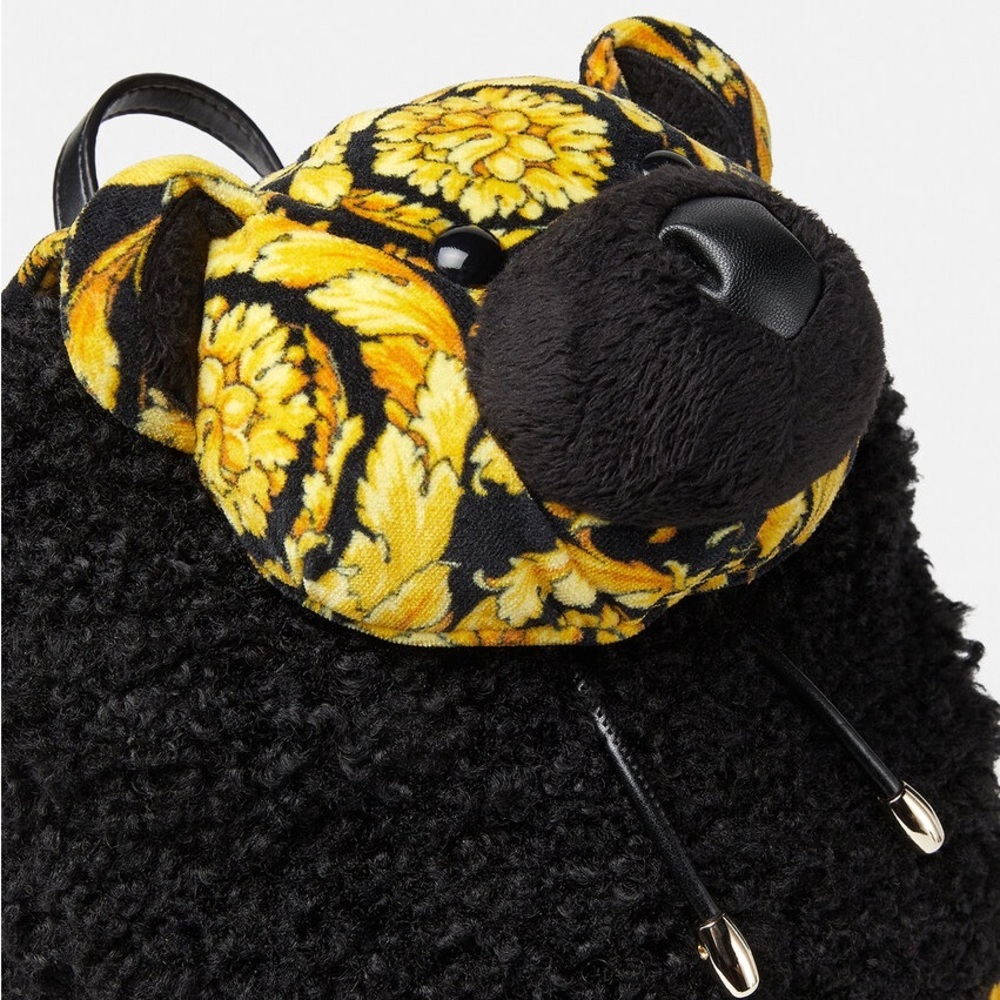 SALE!!! Versace Barocco logo monogram mini teddy bear backpack NEW - Picture 2 of 9